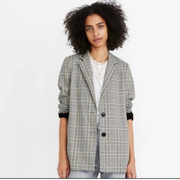 Madewell Dorset Blazer Cosley Plaid Medium - Picture 1 of 12